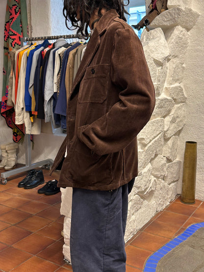 60's 60年代 Germany corduroy tailored jacket コーデュロイ Vintage ヴィンテージ ワーク ユーロワーク  ヨーロッパワーク ドイツワーク Toto Praha Prague Vintage store Vintage clothing 古着屋 古着 ユーロ古着 ヨーロッパ古着 Brown 茶色 