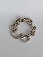925 heavy multi circle chain bracelet
