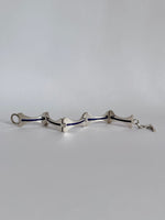 vintage blue lined silver bracelet