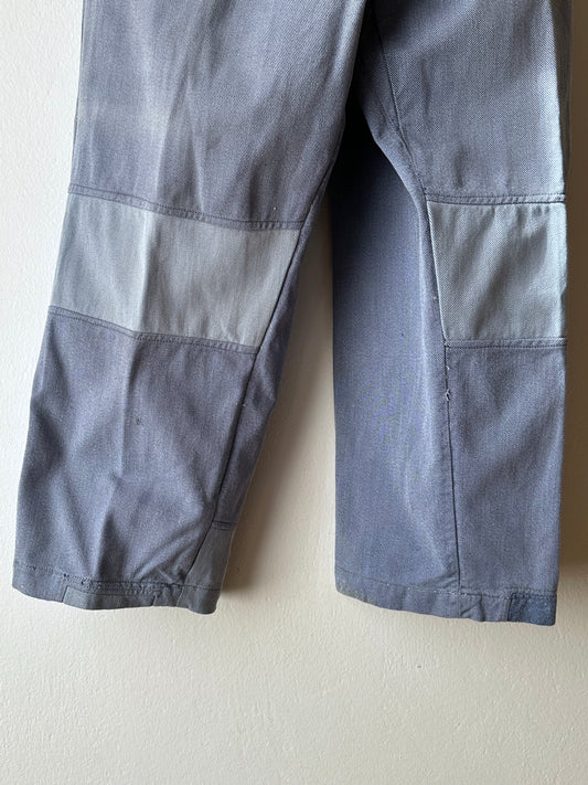 1950s German Work trousers 50年代 ドイツワーク ユーロワーク  ヨーロッパワーク リペア 刺子 Toto Praha Vintage clothing shop Antique shop 古着屋 プラハ Showroom appointment Prague ユーロ古着 ヨーロッパ古着 古着卸 ヴィンテージ