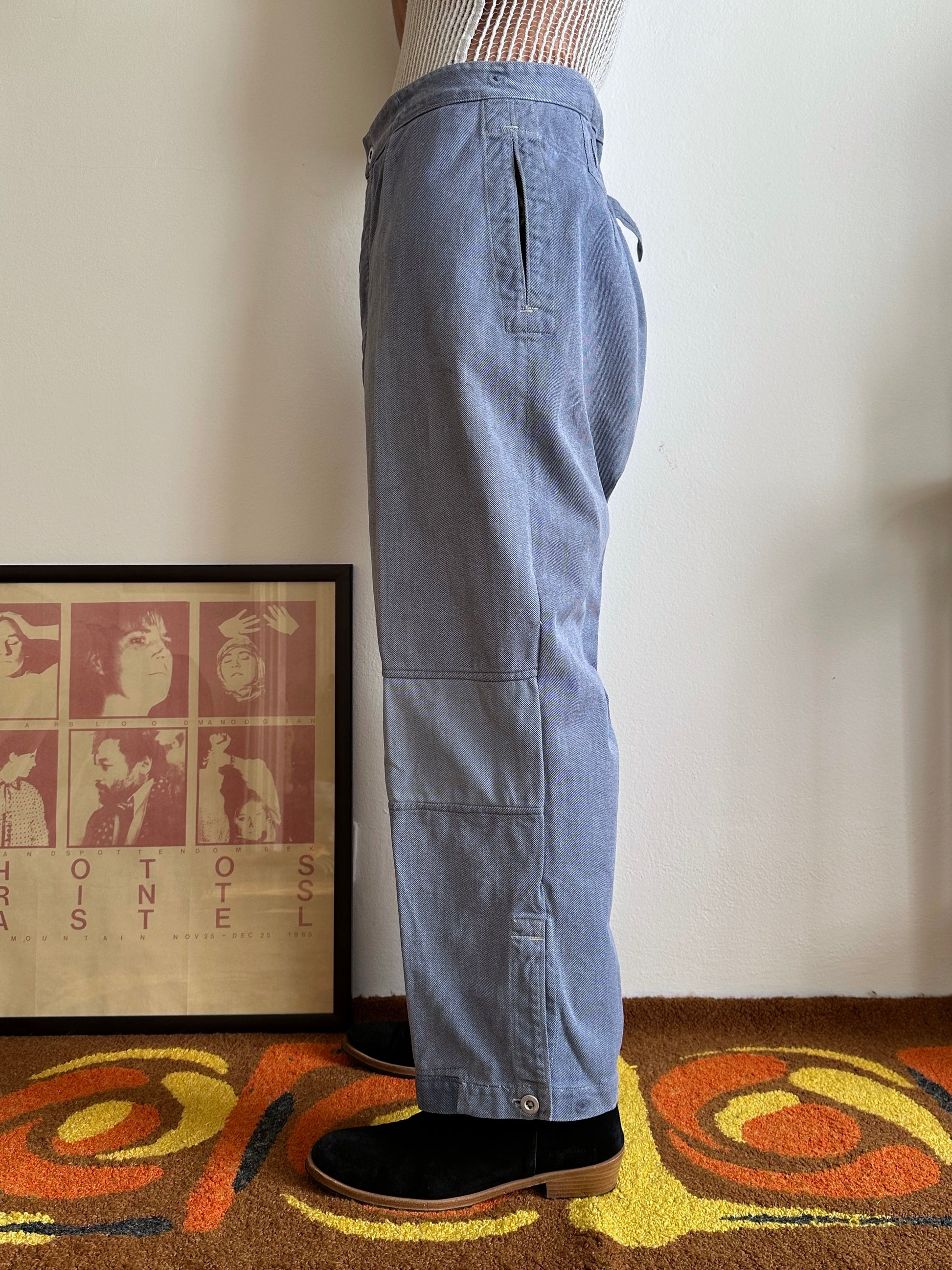 1950s German Work trousers 50年代 ドイツワーク ユーロワーク  ヨーロッパワーク リペア 刺子 Toto Praha Vintage clothing shop Antique shop 古着屋 プラハ Showroom appointment Prague ユーロ古着 ヨーロッパ古着 古着卸 ヴィンテージ