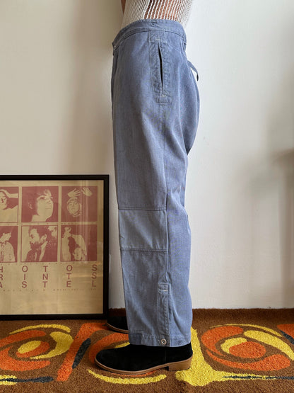 1950s German Work trousers 50年代 ドイツワーク ユーロワーク  ヨーロッパワーク リペア 刺子 Toto Praha Vintage clothing shop Antique shop 古着屋 プラハ Showroom appointment Prague ユーロ古着 ヨーロッパ古着 古着卸 ヴィンテージ