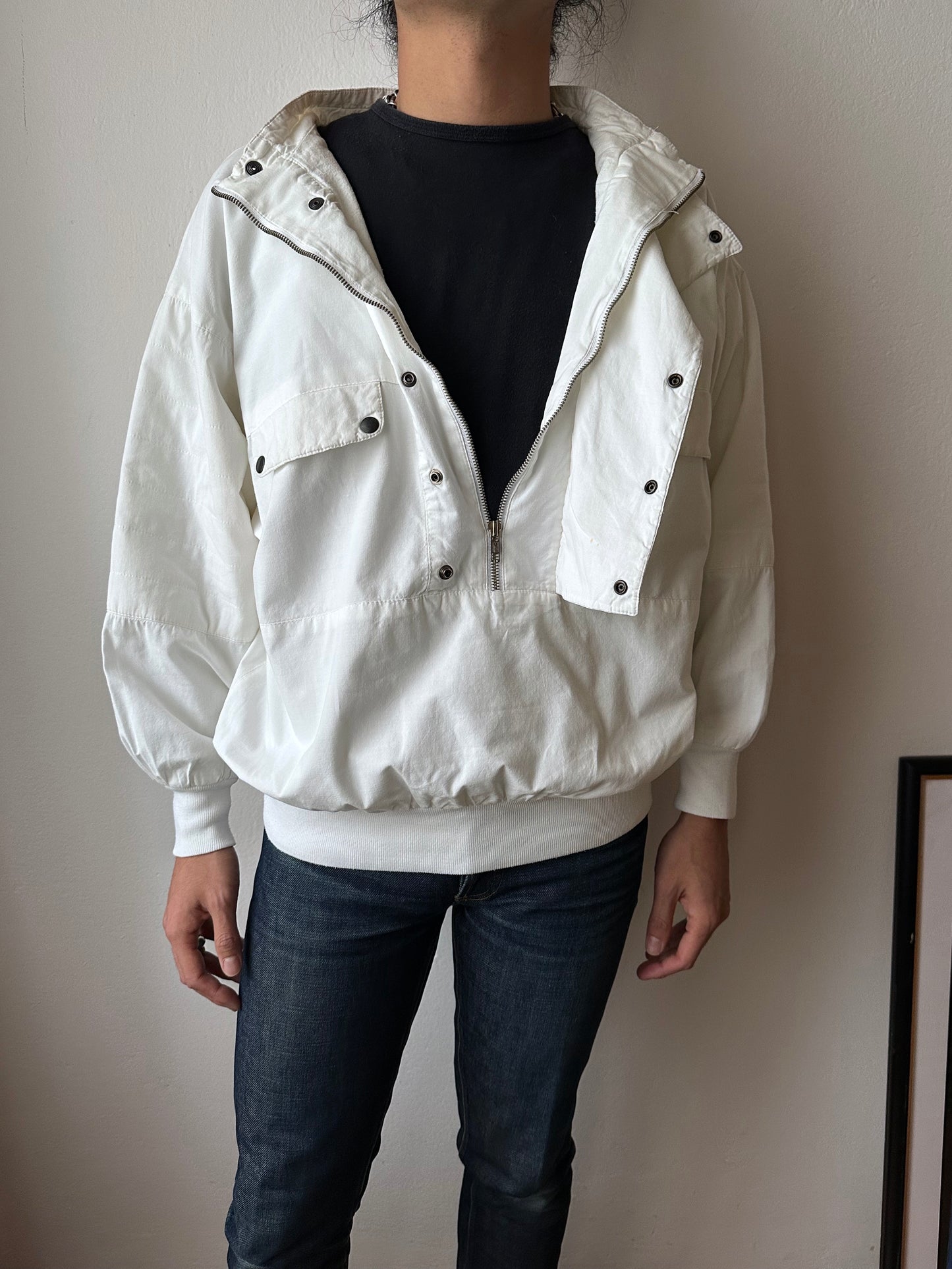 1980s Doubleface cotton pullover jacket