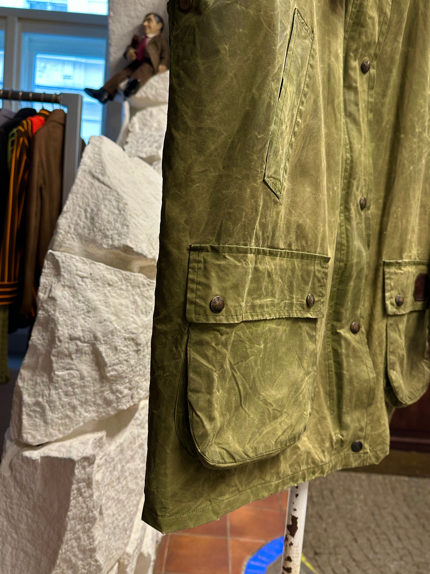 Burberrys Waxed Cotton Jacket 80's 90's 80年代 90年代 バーバリー Made in England イギリス製 Toto プラハ 古着屋 古着 Praha Prague Vintage store Vintage clothing イギリス古着 オイルドジャケット Rare レア 古着卸 フランス買い付け イギリス買い付け ユーロ古着 ヨーロッパ古着