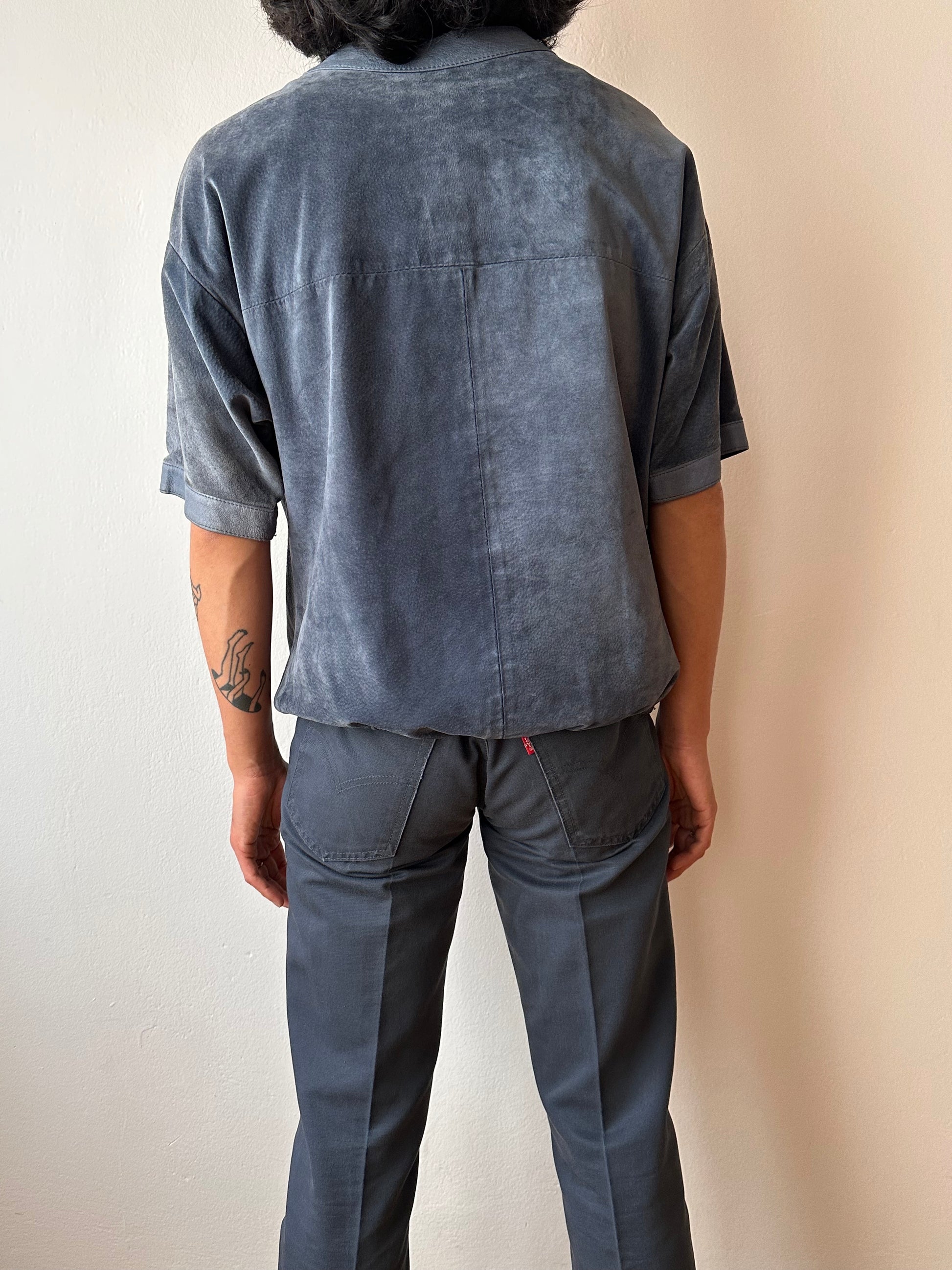 80's 90's Leather smock pullover vintage レザー スモック ヴィンテージ  プラハ  古着屋 Praha Prague vintage store ユーロ古着 ヨーロッパ古着