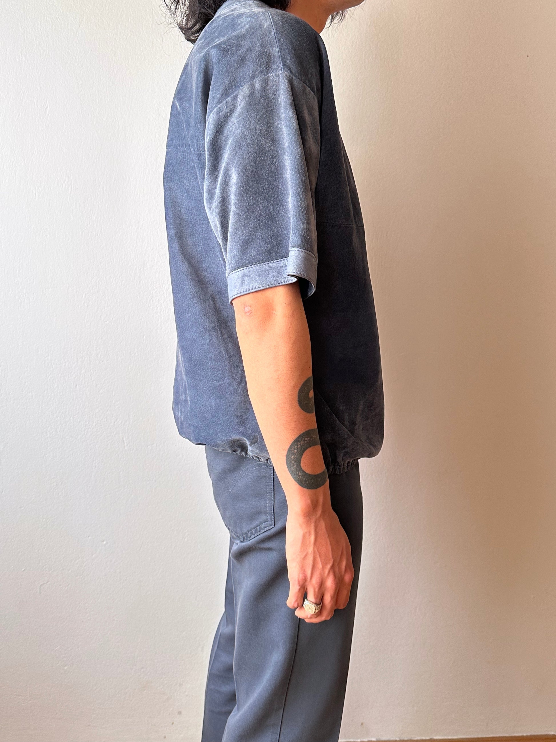 80's 90's Leather smock pullover vintage レザー スモック ヴィンテージ  プラハ  古着屋 Praha Prague vintage store ユーロ古着 ヨーロッパ古着