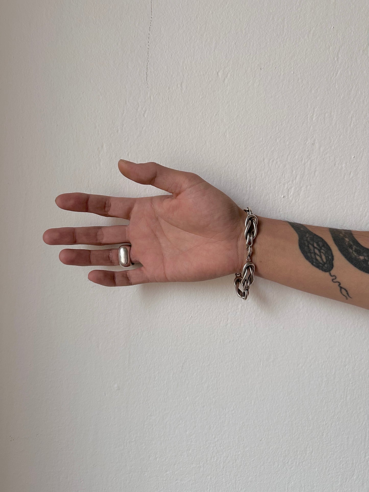 silver knot braceclet