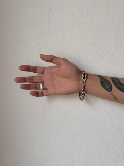 silver knot braceclet