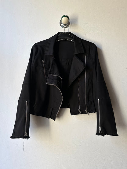 HELMUT LANG cotton biker jacket made in USA