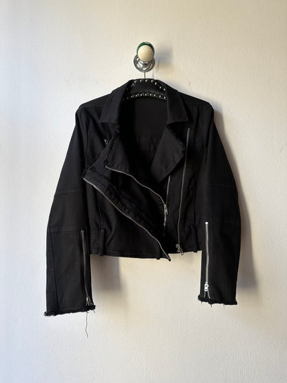 HELMUT LANG cotton biker jacket made in USA