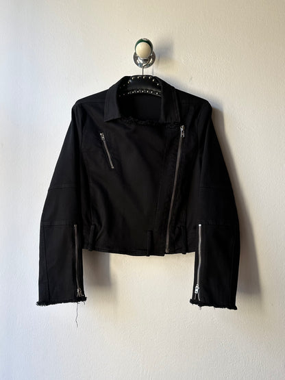 HELMUT LANG cotton biker jacket made in USA