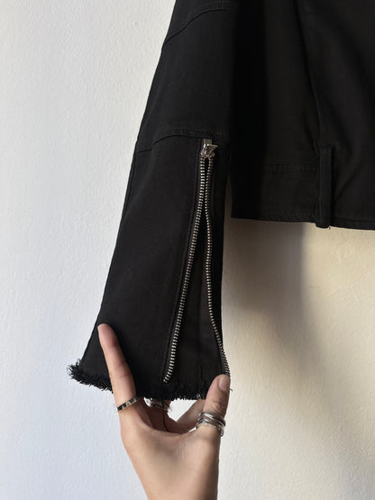 HELMUT LANG cotton biker jacket made in USA