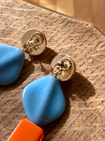 colourful plastic and shell earring