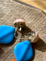 colourful plastic and shell earring