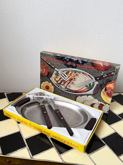 Vintage German party plate set with box