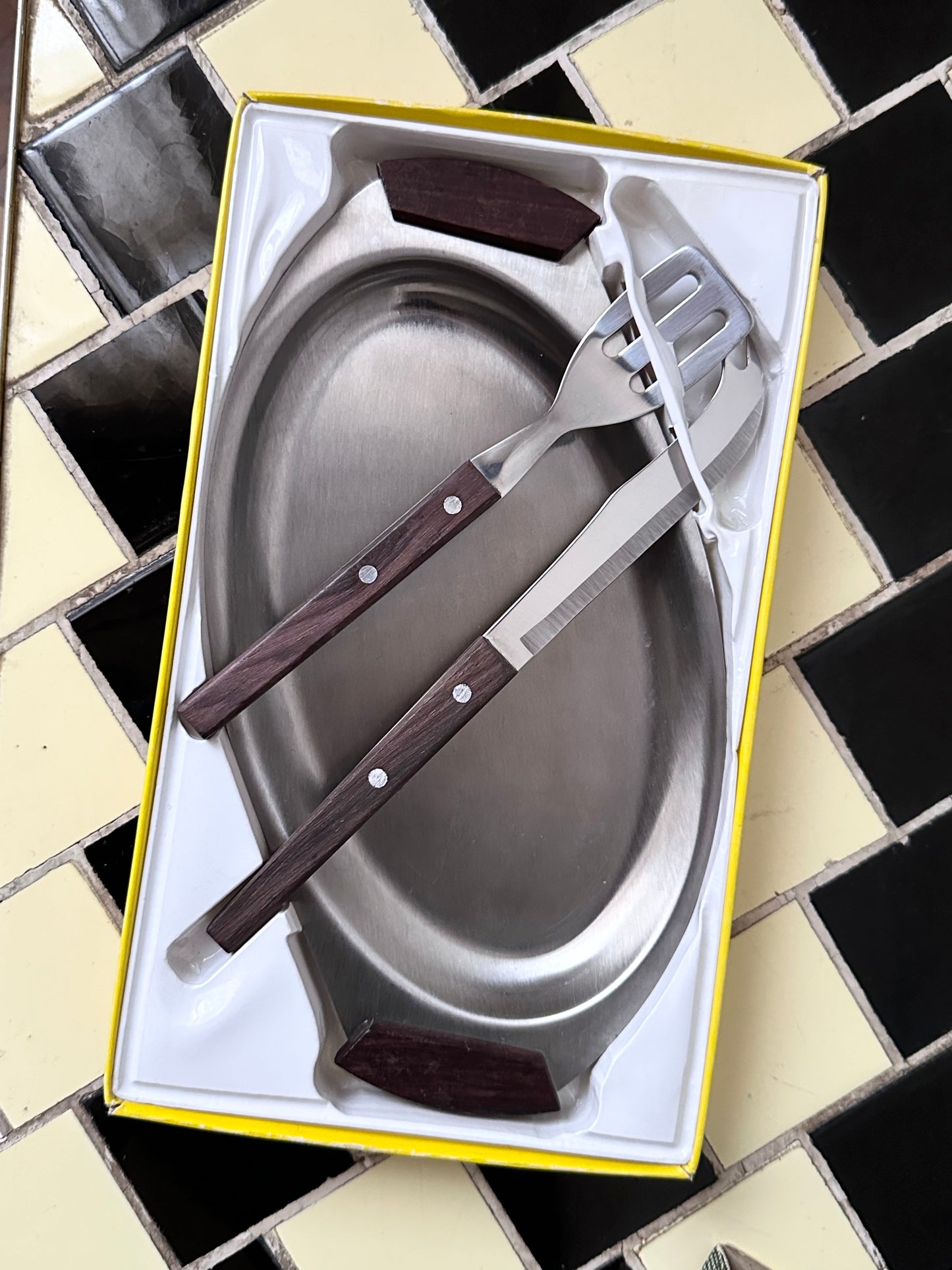 Vintage German party plate set with box