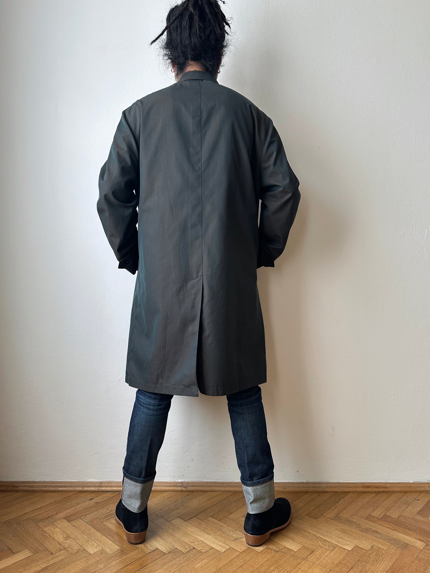 1980s Italian Iridescent waterproof coat