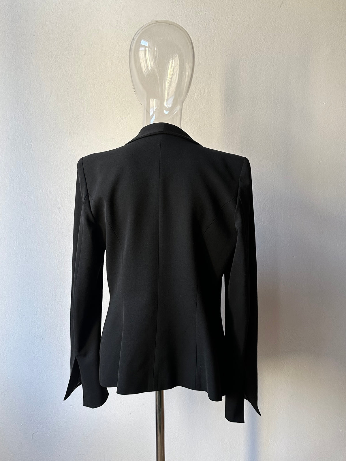 Plein Sud leather lapel tailored jacket