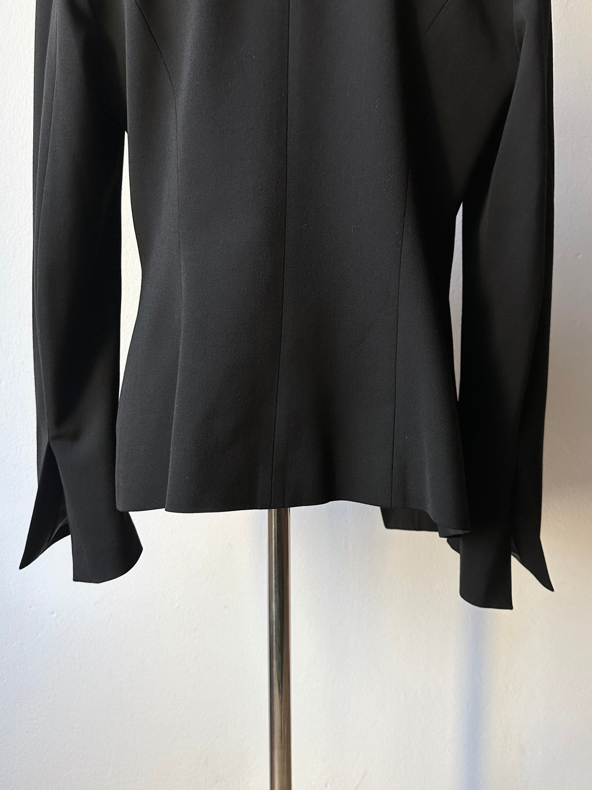 Plein Sud leather lapel tailored jacket