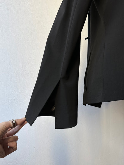 Plein Sud leather lapel tailored jacket