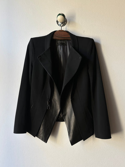 Plein Sud leather lapel tailored jacket