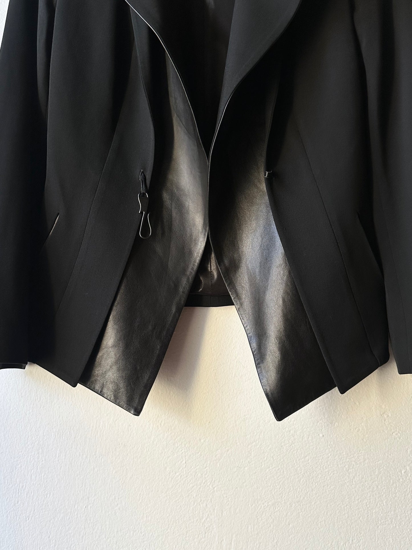 Plein Sud leather lapel tailored jacket