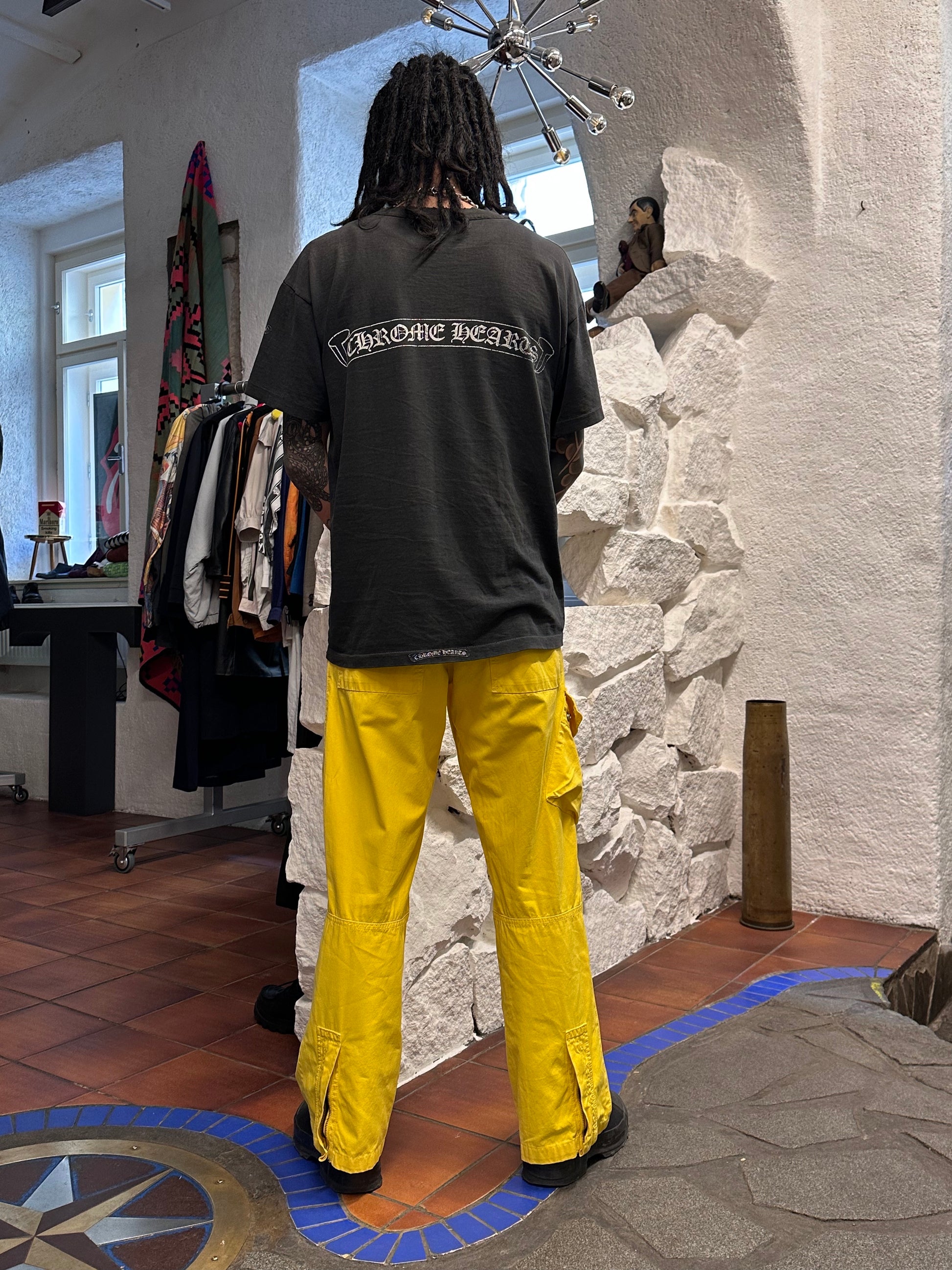 cARMANI JEANS アルマーニジーンズ Toto Vintage clothing store Antique shop Praha Prague Vintage ヴィンテージ プラハ 古着屋 古着 アンティークショップ ユーロ古着  ヨーロッパ古着 Made in Rumania ルーマニア製 yellow 黄色 