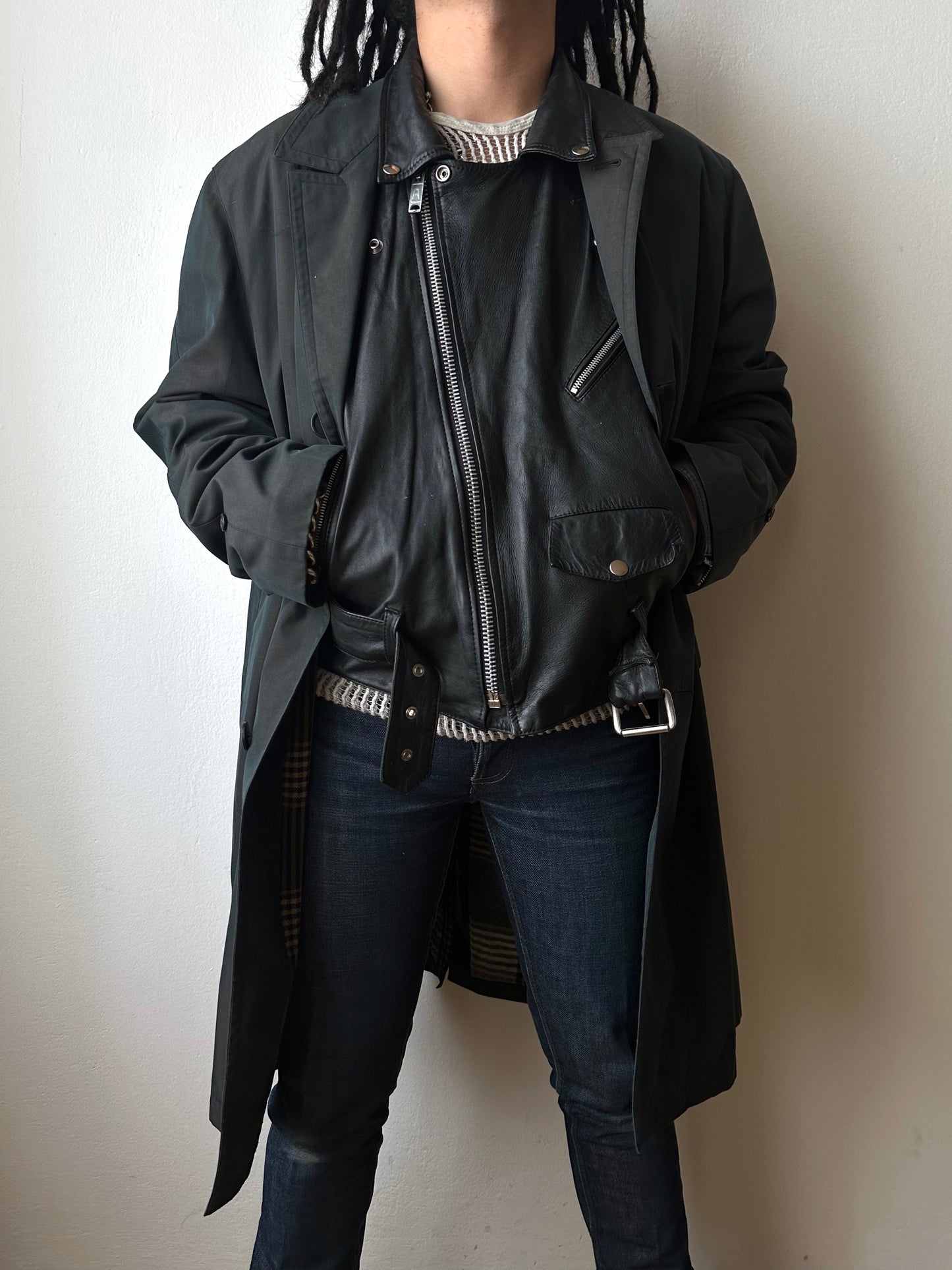 1980s Italian Iridescent waterproof coat