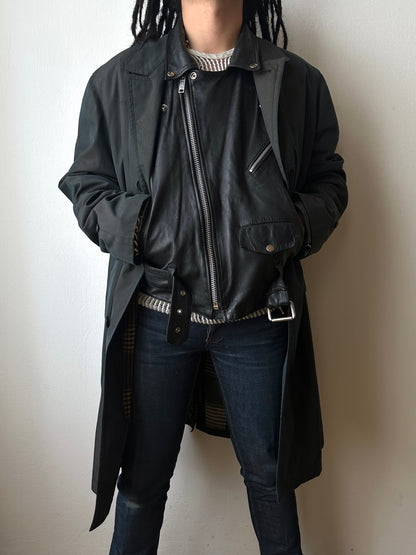 1980s Italian Iridescent waterproof coat