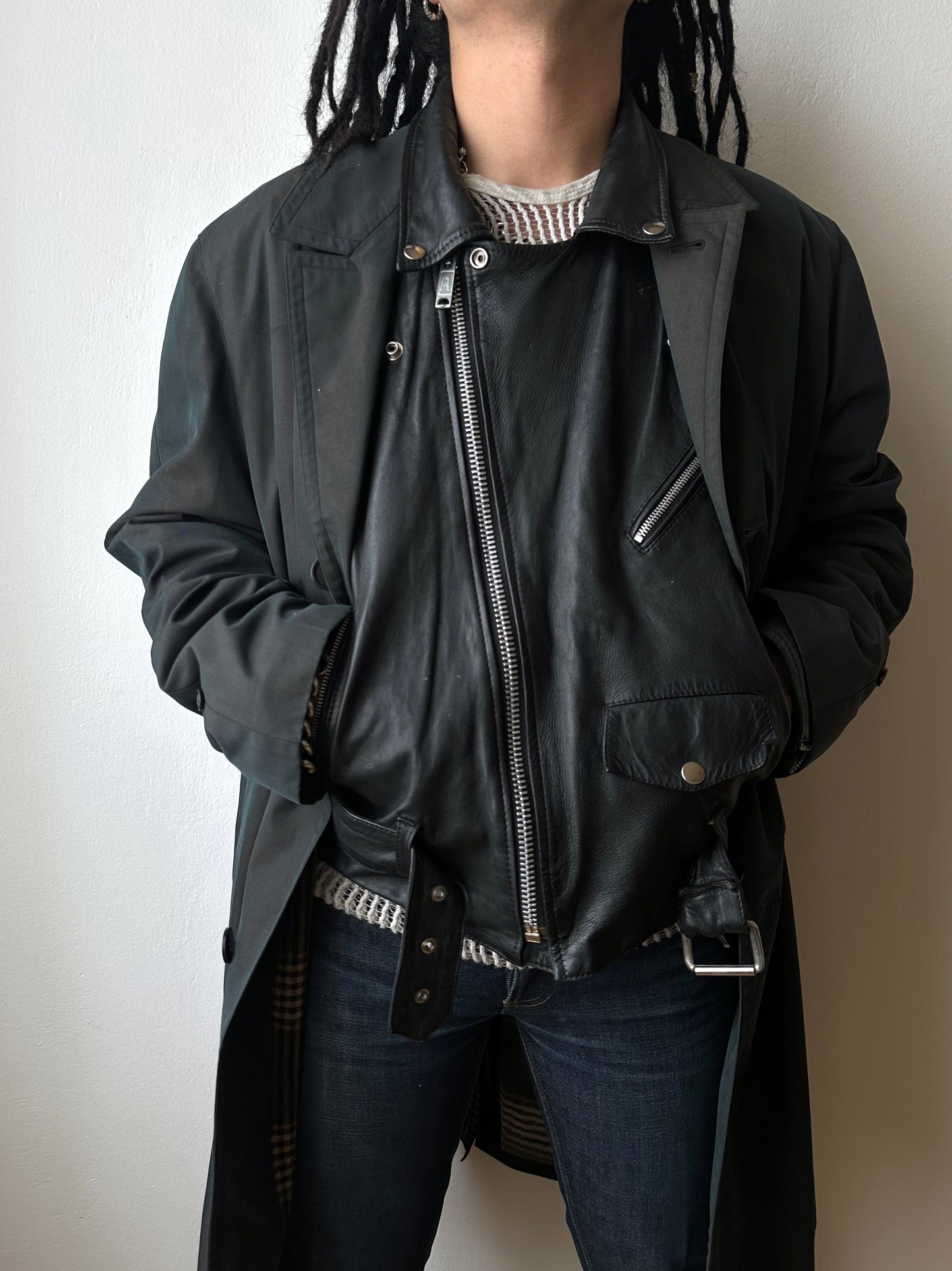 1980s Italian Iridescent waterproof coat