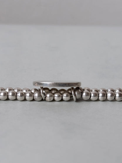 Vintage 925 ball rails with oval disc bracelet