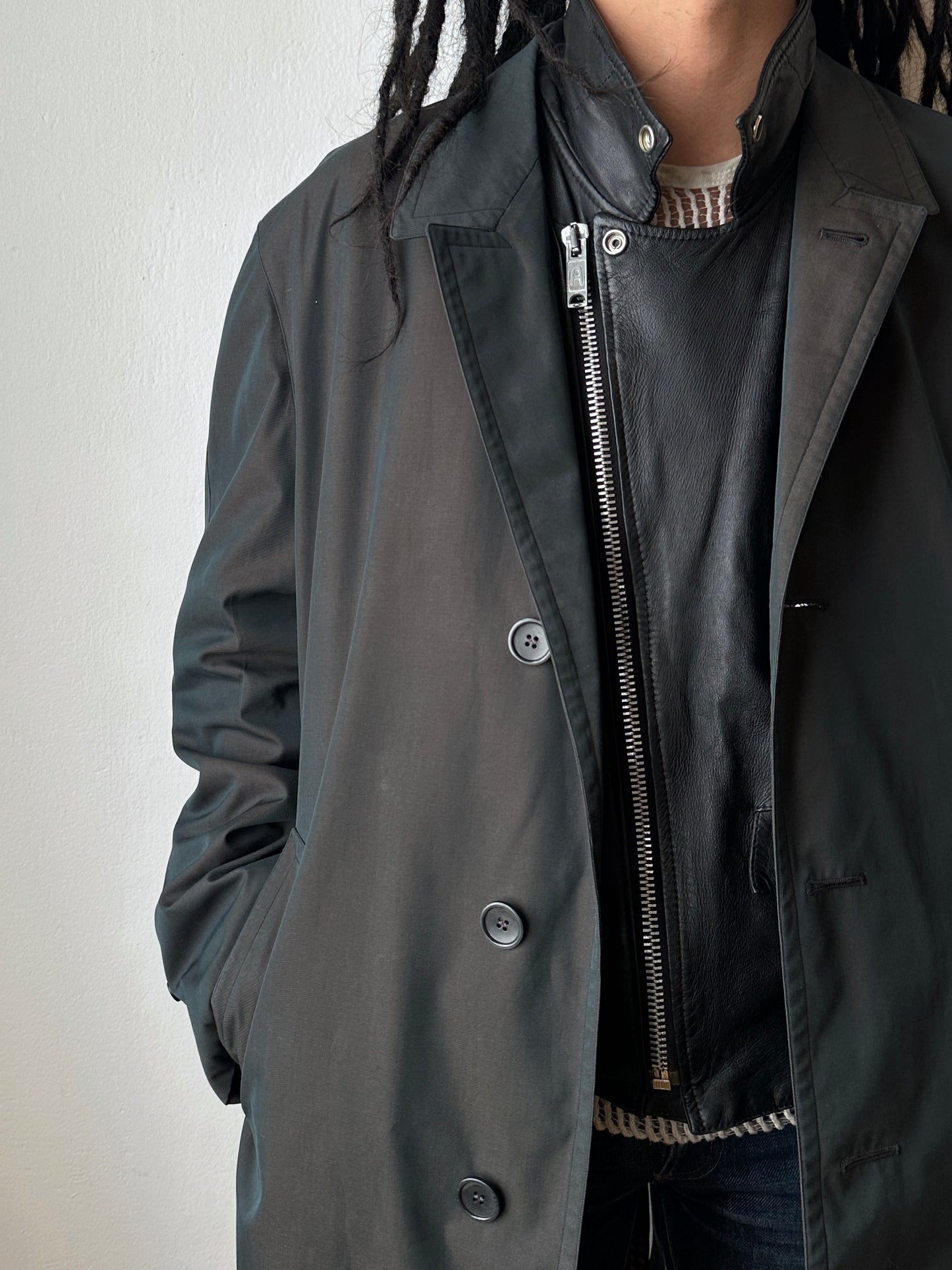 1980s Italian Iridescent waterproof coat