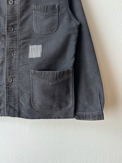 1950s Le Mont St Michel Black moleskin jacket