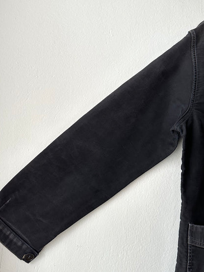 1950s Le Mont St Michel Black moleskin jacket