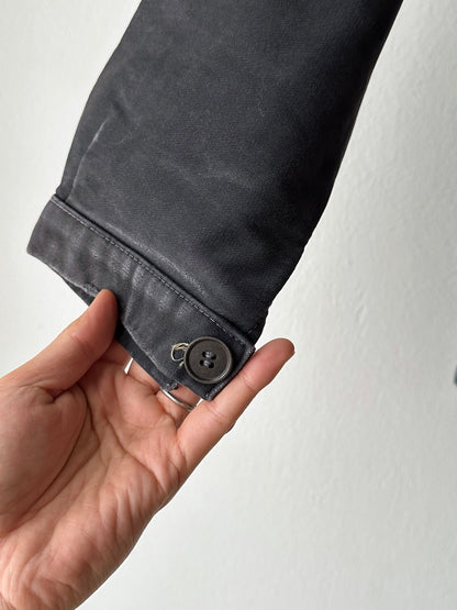 1950s Le Mont St Michel Black moleskin jacket