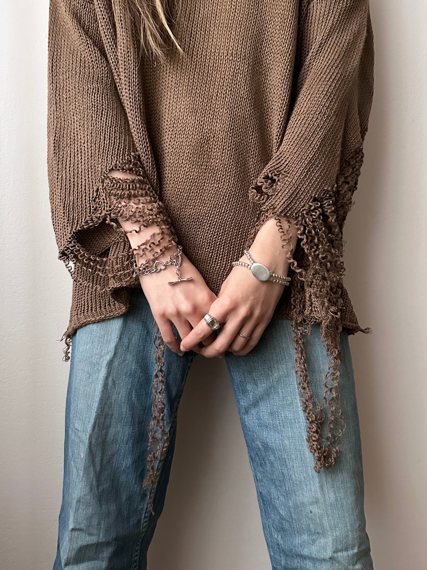 Vintage 925 ball rails with oval disc bracelet