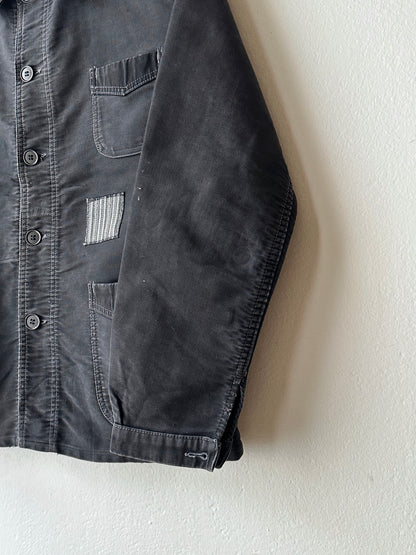 1950s Le Mont St Michel Black moleskin jacket