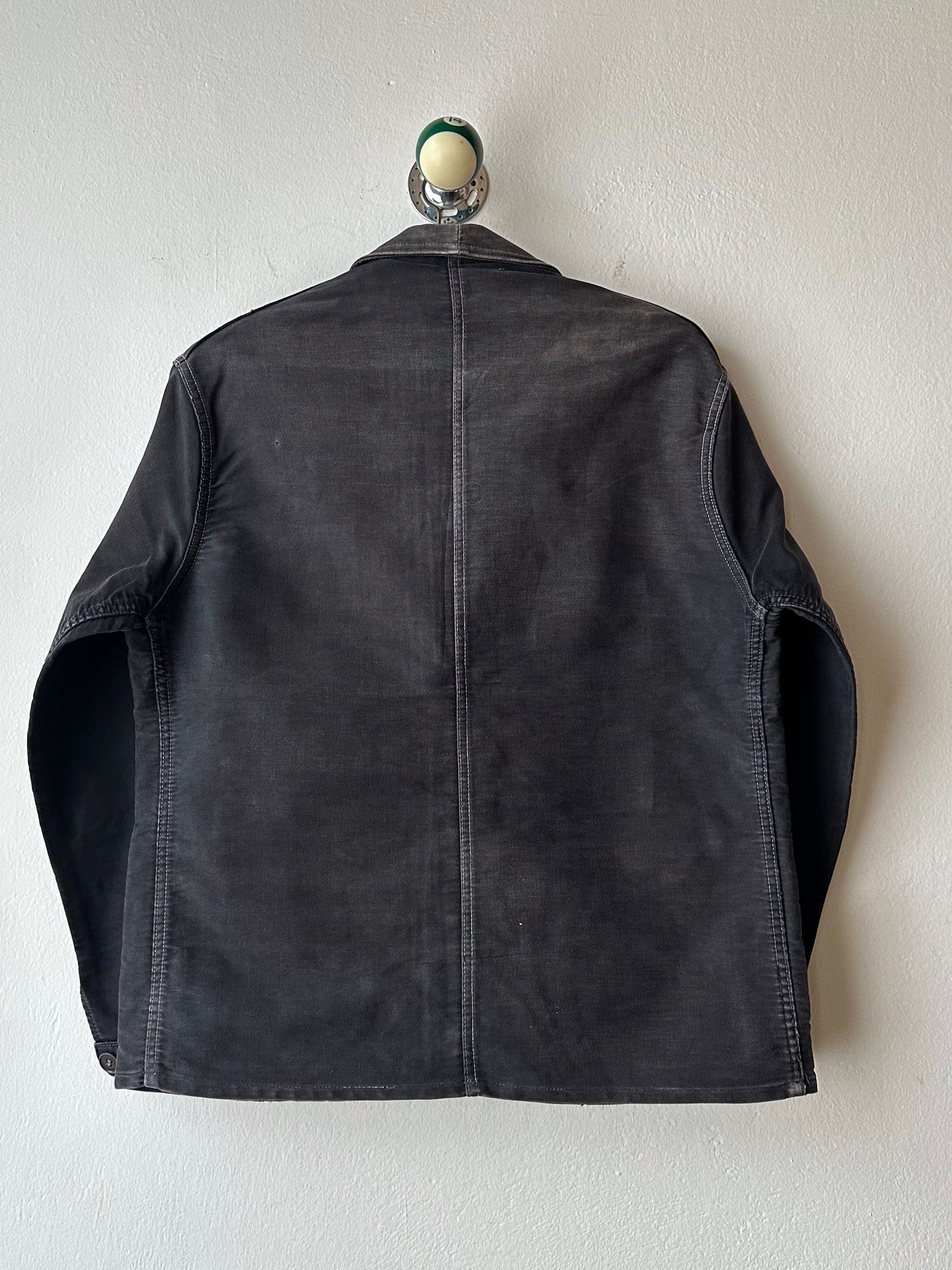 1950s Le Mont St Michel Black moleskin jacket