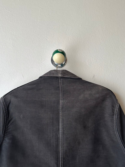 1950s Le Mont St Michel Black moleskin jacket