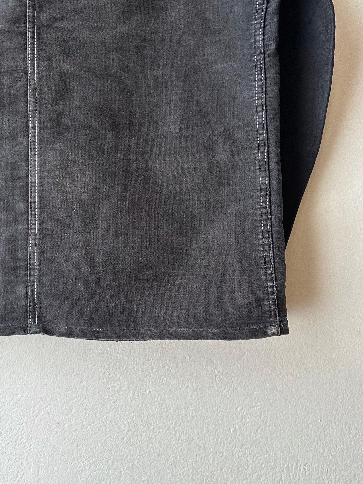 1950s Le Mont St Michel Black moleskin jacket