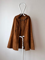 French vintage leather cape