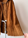 French vintage leather cape