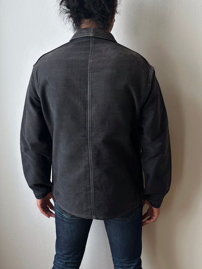 1950s Le Mont St Michel Black moleskin jacket