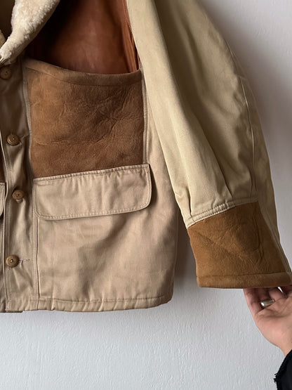 1980's Mouton Jacket France French 80年代  Vintage Toto Praha Vintage clothing store Antique shop 80年代 フランス古着 ユーロ古着 プラハ 古着屋 古着 古着卸 フランス買い付け ムートン ショールカラー Chevignon