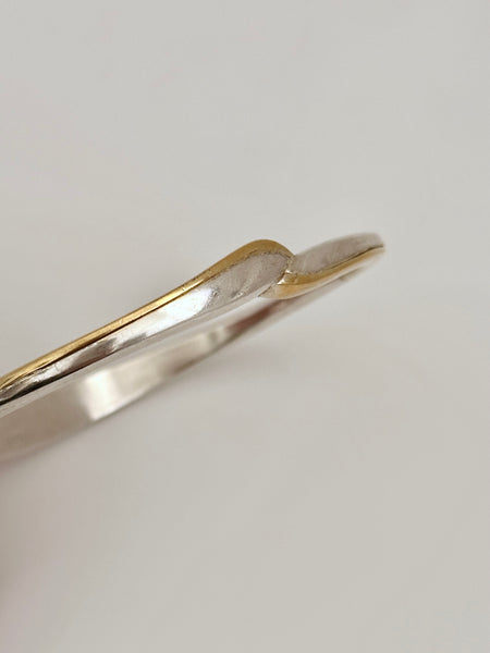 QUINN silver and gold plated bangle