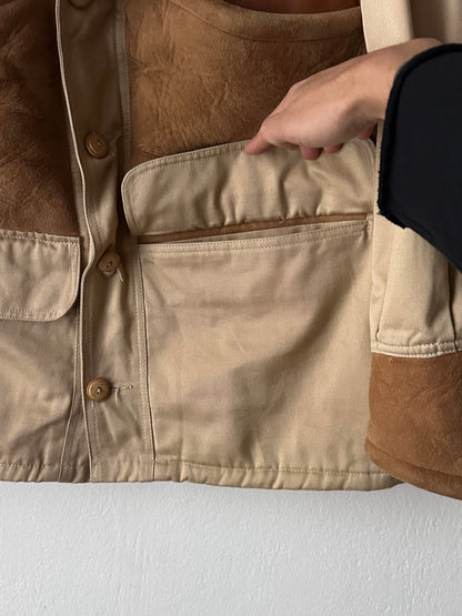 1980's Mouton Jacket France French 80年代  Vintage Toto Praha Vintage clothing store Antique shop 80年代 フランス古着 ユーロ古着 プラハ 古着屋 古着 古着卸 フランス買い付け ムートン ショールカラー Chevignon