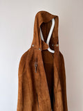 French vintage leather cape