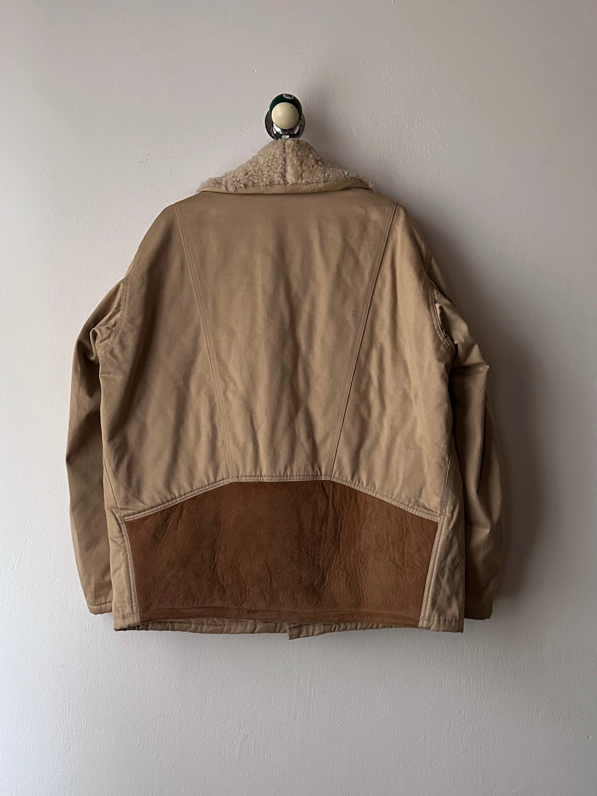 1980's Mouton Jacket France French 80年代  Vintage Toto Praha Vintage clothing store Antique shop 80年代 フランス古着 ユーロ古着 プラハ 古着屋 古着 古着卸 フランス買い付け ムートン ショールカラー Chevignon