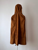 French vintage leather cape