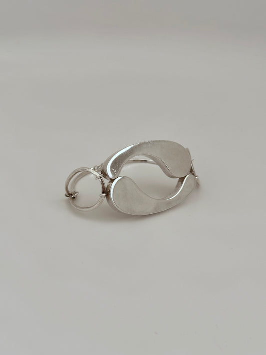 modernism brutalism bangle bracelet silver jewelry modern Poland Polish Europe European vintage モダニズム ブルータリズム デザイン ミッドセンチュリー